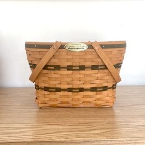 LONGABERGER 1997 Traditions Collection Fellowship Basket Combo Edition Wood Lid